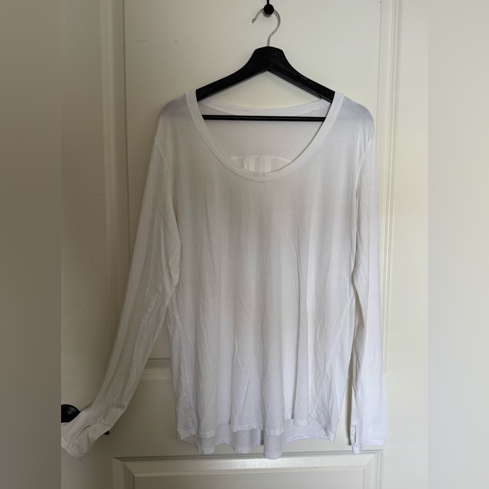 Lululemon Athletica Classic White Long Sleeve Tee